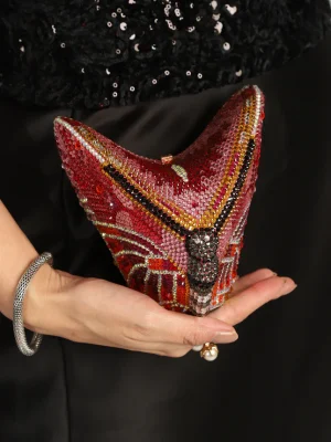 Multicoloured Butterfly Clutch Bag